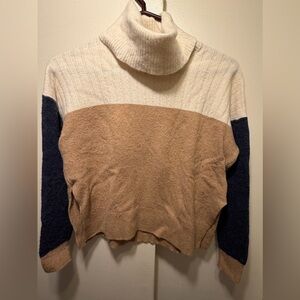 Madewell Hickory Turtleneck Colorblock Sweater XS
